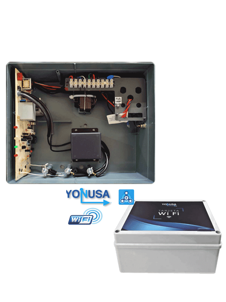 YONUSA--YONUSA EYNG12001WIFI - Paquete de ENERGIZADOR de nueva generacion 12 000V / Modulo  WiFi para control desde SMARTPHONE / Hasta 2 500  Mts lineales-