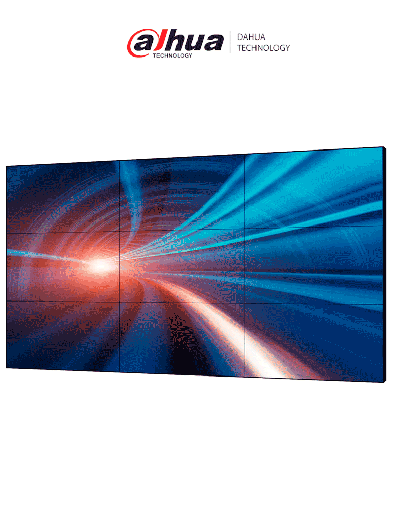 DAHUA--DAHUA DHI-LS550UCM-EF - Pantalla Full HD para Videowall de 55 Pulgadas/ Panel LCD ADS Industrial/ Marco Ultradelgado de 3.5 mm/ Soporta Daisy Chain (Conexión HDMI en Cadena)/ Interfaces HDMI, DVI, VGA, BNC y USB/ Brillo 500 cd/m2/-