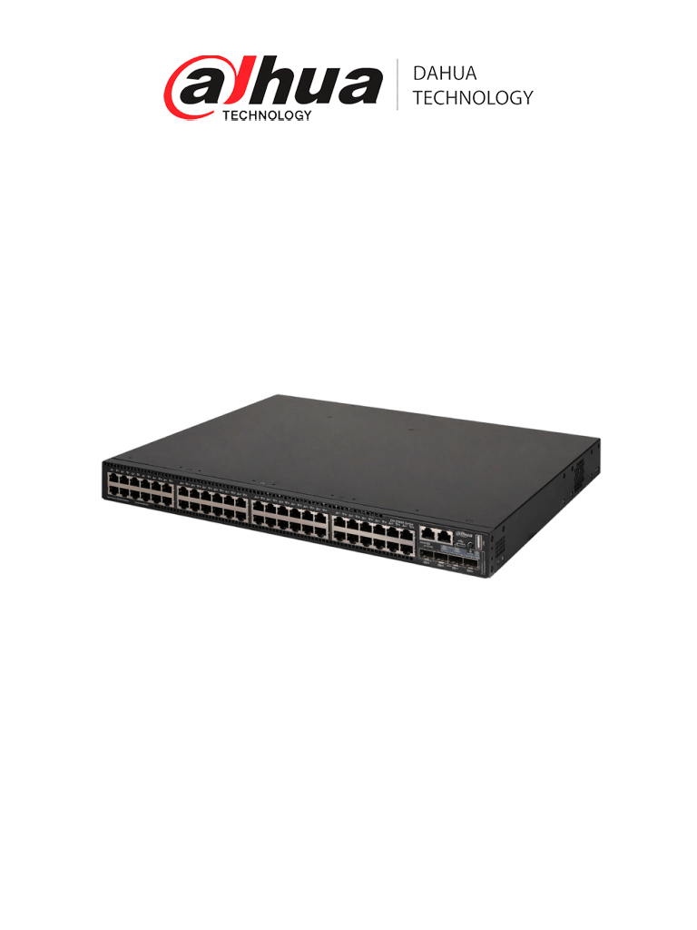 DAHUA--DAHUA S560048GT4XF- Switch de Nivel Enterprise/ 48 Puertos Gigabit/ Administrable Capa 3/4 Puertos para Fibra/ Soporta VLAN-