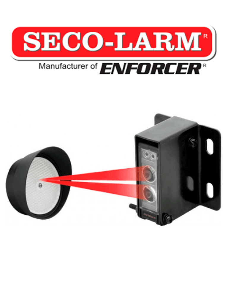 SECO-LARM--Seco-Larm E936S45RRGQ - Sensor de haz fotoeléctrico reflectante . Cumple con el estándar UL325, 13 metros de alcance ( 45 ft)-
