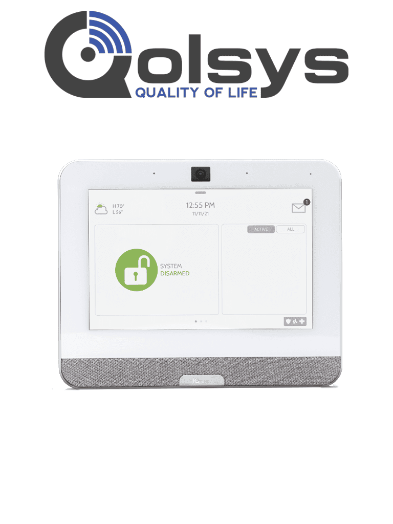 QOLSYS--QOLSYS IQP4   - Sistema de Alarma IQPanel4 Autocontenido , con Pantalla Tactil de 7", Power G 915 Mhz  . Con 4 Bocinas integradas (4W). Para la plataforma Alarm.com-