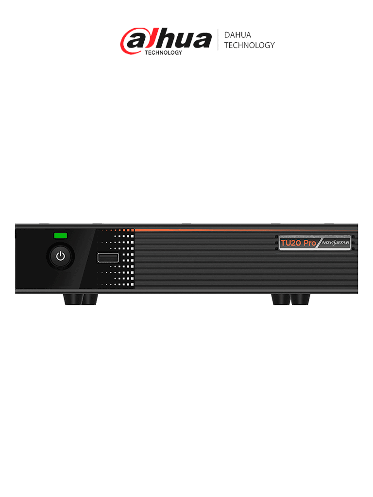 DAHUA--DAHUA TU20 Pro: procesador LED todo en uno con 6 puertos de red y hasta 3.9M píxeles. Integra Android y tarjeta de envío, reproduce sin PC, permite pantalla inalámbrica y gestión en la nube 24/7. Ideal para salas, hoteles, retail y señalización digital.-