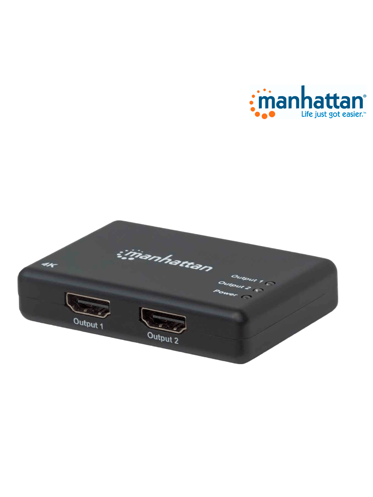 MANHATTAN--MANHATTAN 207669 - Video Splitter / HDMI / 4k@30Hz / 1 in:2 out, AC-