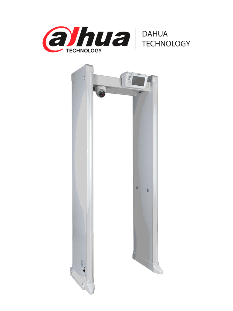 DAHUA--DAHUA DHI-ISC-D718-TNS - Arco Detector de Metales de 18 Zonas con Medición de Temperatura/ Pantalla de 7 Pulgadas/-
