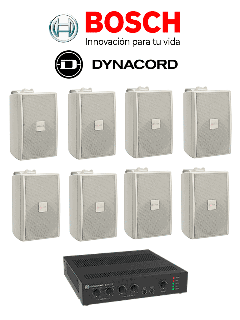 BOSCH--BOSCH M_KITU2408UC30W - Kit de Audio / Amplificador 240W / 8 Bocinas 30W Blancas-