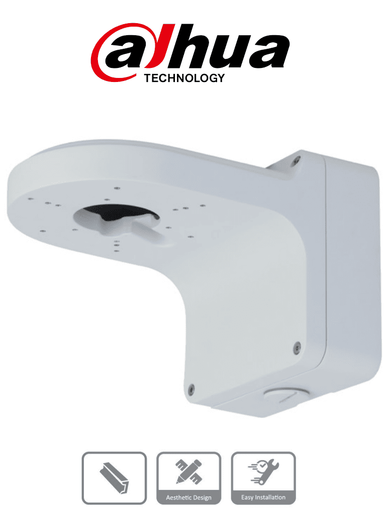 DAHUA--DAHUA PFB206W - Brazo de pared para cámaras domo DAHUA / Construído en aleacion de aluminio / Diseño elegante / Color blanco / Capacidad de carga 15Kg /-