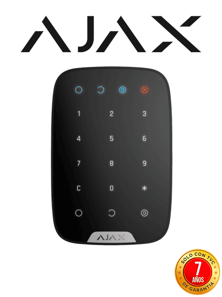 AJAX--AJAX KeypadB - Teclado táctil inalámbrico con soporte de pared. Color Negro-