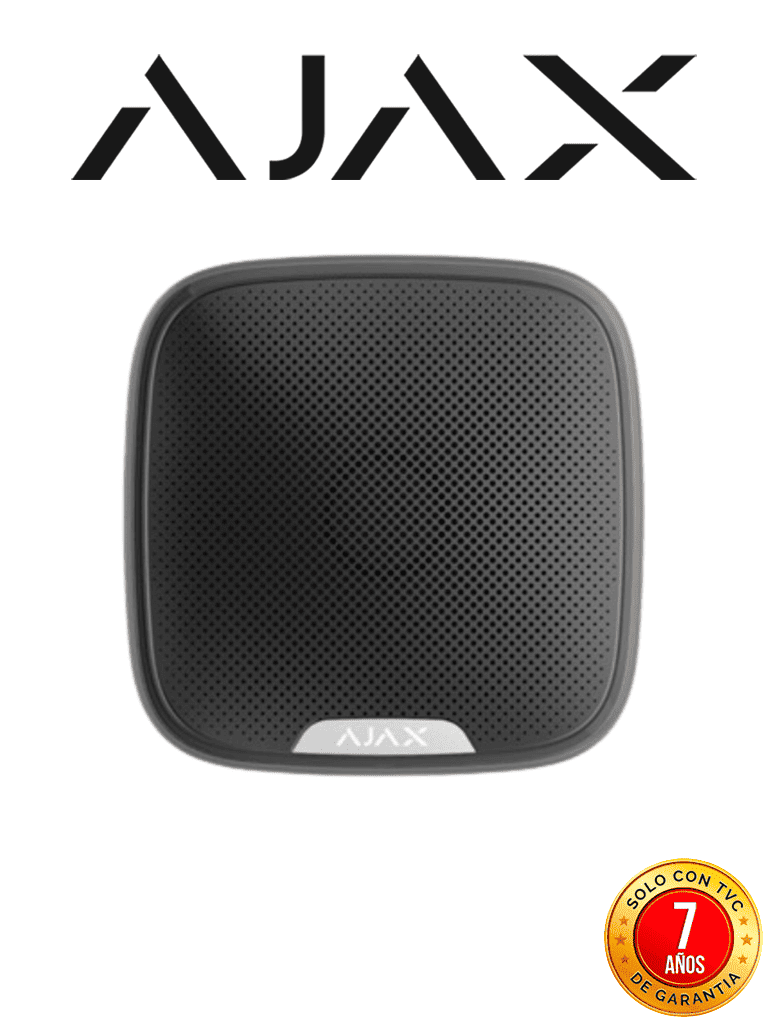 AJAX--AJAX StreetSiren B- Sirena Exterior Reforzada Inalámbrica. Color Negro-