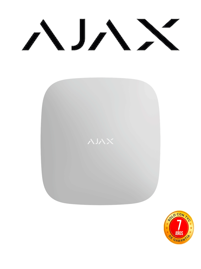 AJAX--AJAX Hub 4G - Panel de alarma Ethernet y conexión 4G LTE color Blanco APP AJAX PRO IOS y Android hasta 100 dispositivos Hasta 50 Usuarios Hasta 15h de duración de la batería/ NO compatible con dispositos WINGS/-