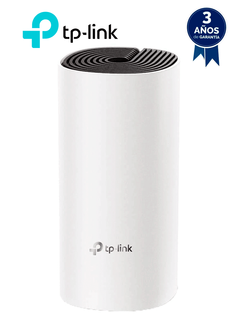 TP-LINK--TP-LINK Deco E4(1-pack) - Router inalámbrico mesh para hogar dedoble banda AC 1200, con 2 puertos 10/100 Mbps y compatible con Alexa.-