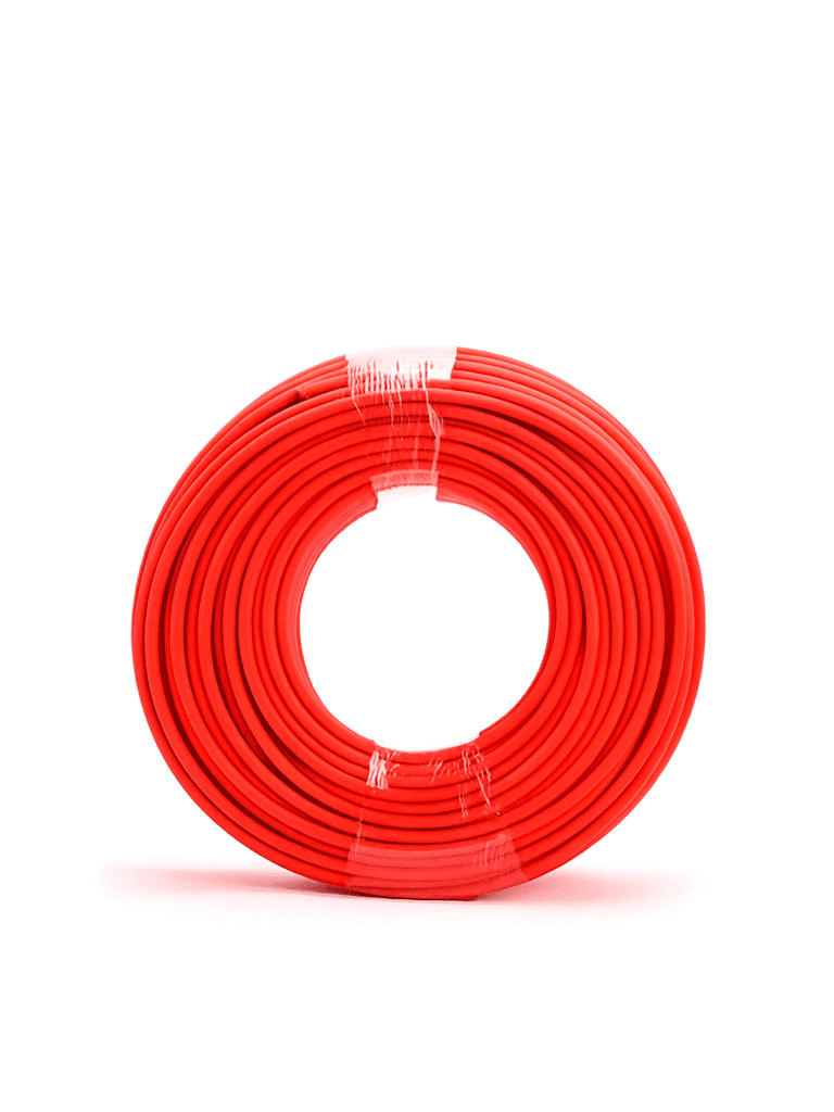 OEM--Cable Fotovoltaico TUV H1Z2Z2-K - Carrete 200 metros lineales Cable Fotovoltaico Color Rojo 6mm2 / Calibre 10AWG / Cubierta libre de halógenos cero propagación de llama-