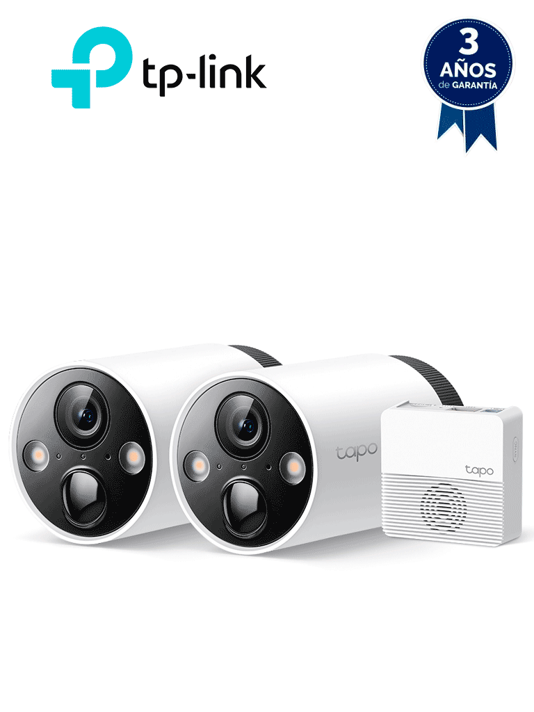 TAPO--TP-LINK - TAPO C420S2 - Sistema de Cámaras Wi-Fi de vigilancia inteligente con batería (paquete de 2 piezas)-