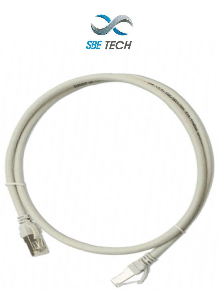SBE TECH--SBE TECH SBE-PCC6A1.0M-GY - Patch cord cat6a con bota inyectada color gris, 1 mts-