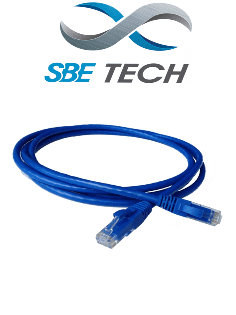 SBE TECH--SBETECH PCC6U03MBL- Patchcord Cat6 de 0.3m, color azul, 8 hilos, ISO 11801, clase E-