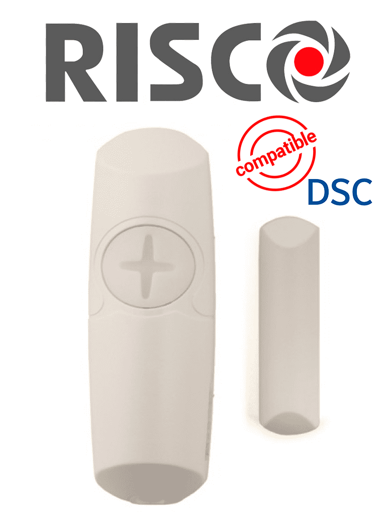 RISCO--RISCO RK601SM0000C-SHOCKTEC PLUS Sensor De Impacto Digital Con Contacto Magnético / Cableado Convencional / Grado 3 / Compatible con las Marcas DSC-BOSCH-(MULTITRANSMITER)-