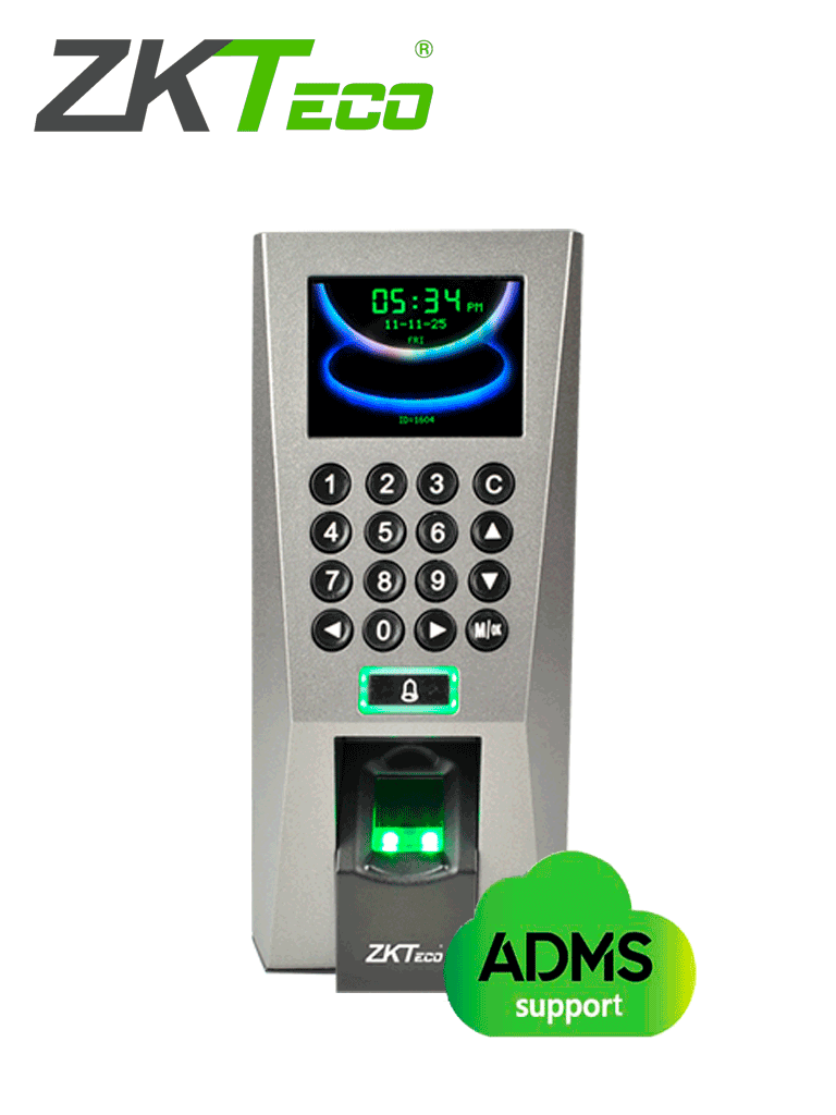 ZKTECO--ZKTECO F18MF - Control de Acceso y Asistencia / 3000 Huellas / 5000 Tarjetas Frecuencia 13.56 Mhz / 30000 Registros / Tarjetas MF / TCPIP /  USB / Compatible con Software Gratuito ZK Access 3.5-