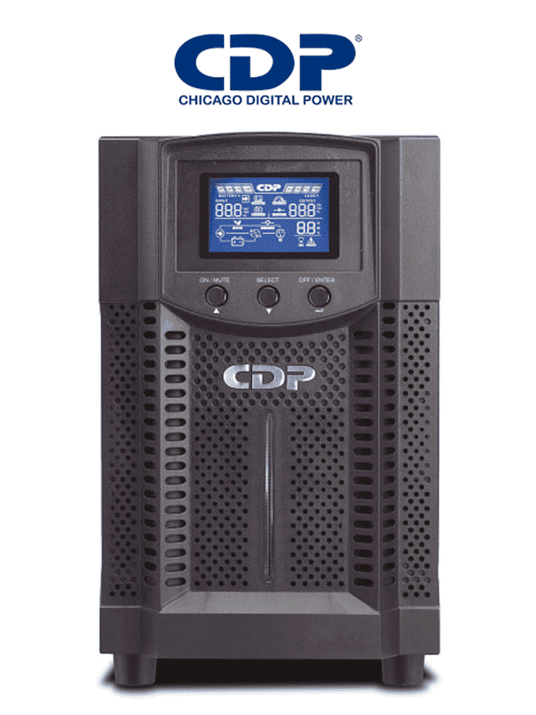 CHICAGO DIGITAL POWER--CDP UPO11-2 - UPS ONLINE de 2000VA / 1800W / 4 Terminales de salida / Baterias 12V a 9AH X 4 / Respaldo de 5min en carga completa-