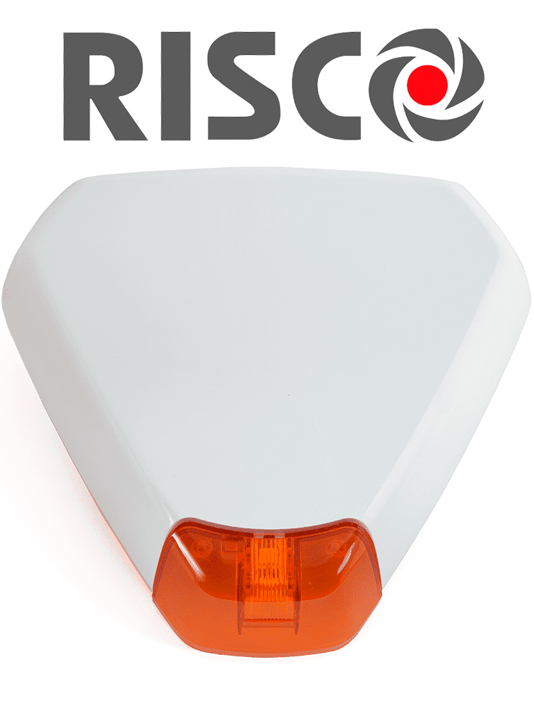 RISCO--RISCO RWS50 - Sirena Triangular Exterior Inalambrica / Estroboscopica / 433 Mhz / Compatible con Wicomm-LightSYS Plus+-