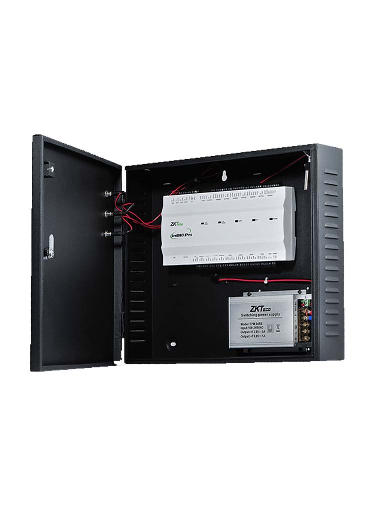 ZKTECO--ZKTECO INBIO460PROBOX - Panel de Control de Acceso de 4 Puertas / Hasta 8 Lectoras FR1XXX / Compatible con ZKBio CVSecurity Modulo de Acceso / Gabinete y Fuente incluido / Green Label / Requiere Licencia-