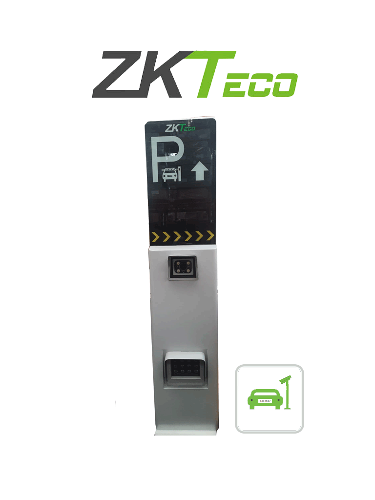 ZKTECO--ZKTECO LPRS4000 - Cámara de Reconocimiento de Placas / Semáforo / Administración de Residentes y Visitantes / Reconoce la Placa a una distancia de 2 hasta 10 Metros / Pantalla Led Configurable / Requiere Licencia de Estacionamiento de Biosecurity-