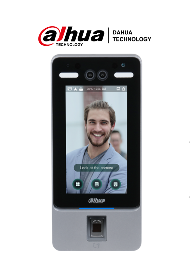 DAHUA--DAHUA ASI4214Y - Control de Acceso con Reconocimiento Facial/ P2P/ 2000 Huellas/ 2000 Rostros/ 2000 Tarjetas MIFARE-