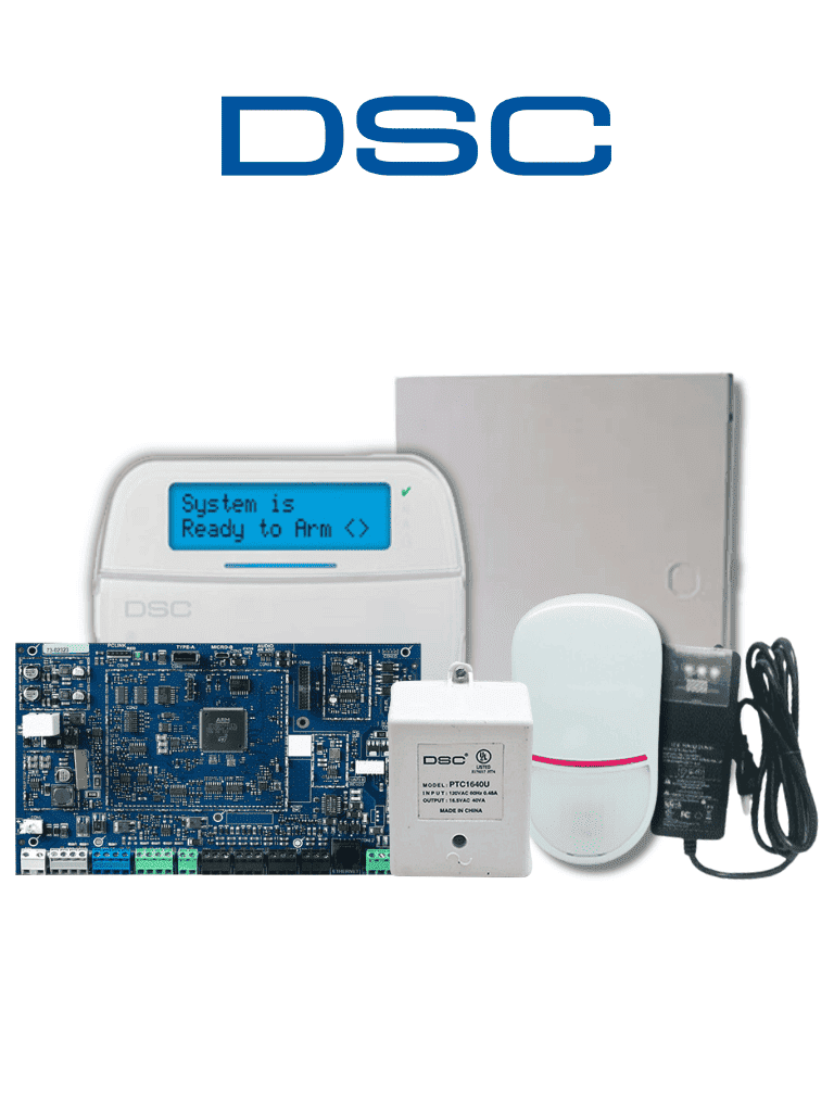 DSC--DSC Pro Basic - Paquete Pro 32 zonas con comunicador IP integrado/ Panel HS3032/ Teclado HS2LCDPRO / Fuente HS65WPSNA / Sensor LC203 / Gabinete PC5003-