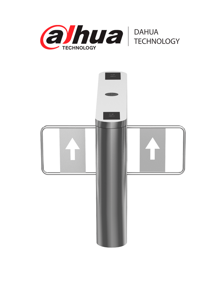 DAHUA--Dahua DHI-ASGB622K-D Swing Barrier/ Anticolision/ Alarma y Luz ajustable/ Ajuste de Volocidad de Desbloqueo/ 5 Millones/ Acero Inozidable/ 20-60 Personas/Minuto/ Interior-Exterior(Protegido)/ IR 12 Pares/ Compatible con controles de acceso de terceros-