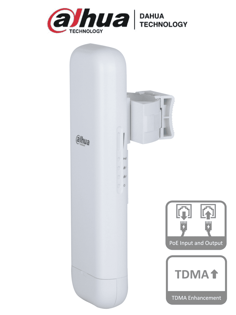 DAHUA--DAHUA DH-WBC5-45AC-03P Wireless Bridge Señal fuerte hasta 3 km (9842,52 pies)/ 867 Mbps/   –30 °C a +65 °C (–22 °F a +149 °F).-
