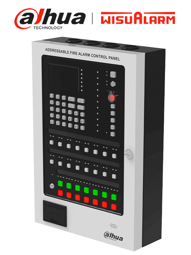 DAHUA--DAHUA WISUALARM HY-1022 - Panel de Detetección de Incendio Direccionable/ 254 Dispositivos 2 Hilos sin Polaridad/ Pantalla de 4.3"/ Largo Historial de Eventos/ Protección contra cortocircuito, circuito abierto y sobrecorriente-