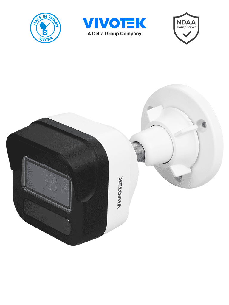 VIVOTEK--VIVOTEK IB9380-HV-V2 - Cámara IP bullet exterior 5 MP, H.265, Lente fijo 2.8mm, Smart IR 30m, WDR Pro, IA Smart Search, Microfono integrado, Ciberseguridad Trend Micro, Ranura MicroSD, IP66/IK10, NDAA, ONVIF-