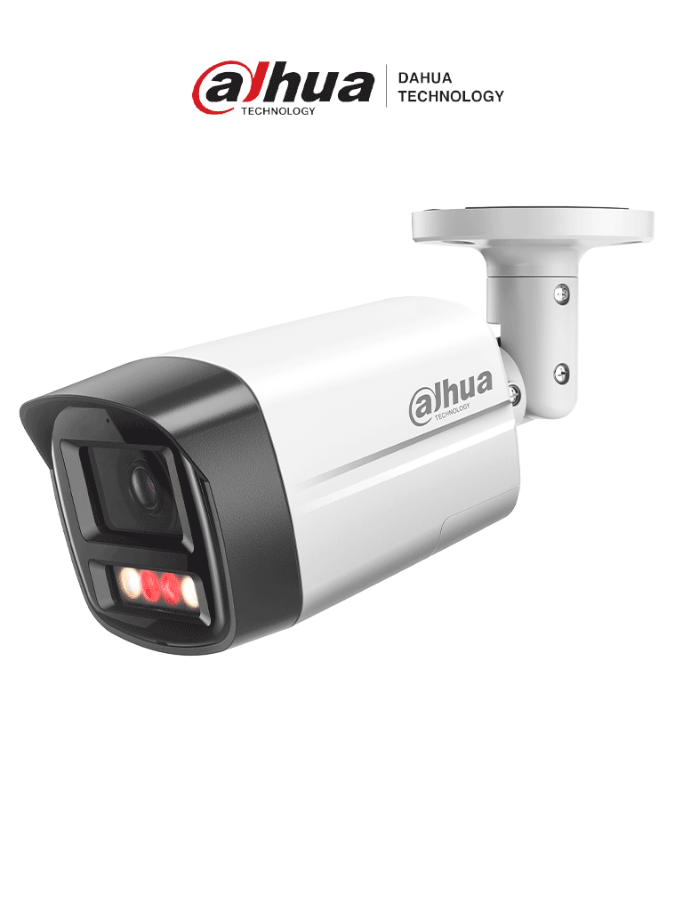 DAHUA--DAHUA IPC-HFW2549TL-S-PV -Cámara IP Bullet de 5 Megapixeles/ Iluminador Dual y Disuasión Activa/ Sirena y Estrobo/ Lente de 2.8 mm/ 111 Grados de Apertura/ WizSense/ 30 Metros de IR y Luz Visible/ WDR Real/PoE/Audio Bidireccional/Ranura MicroSD-