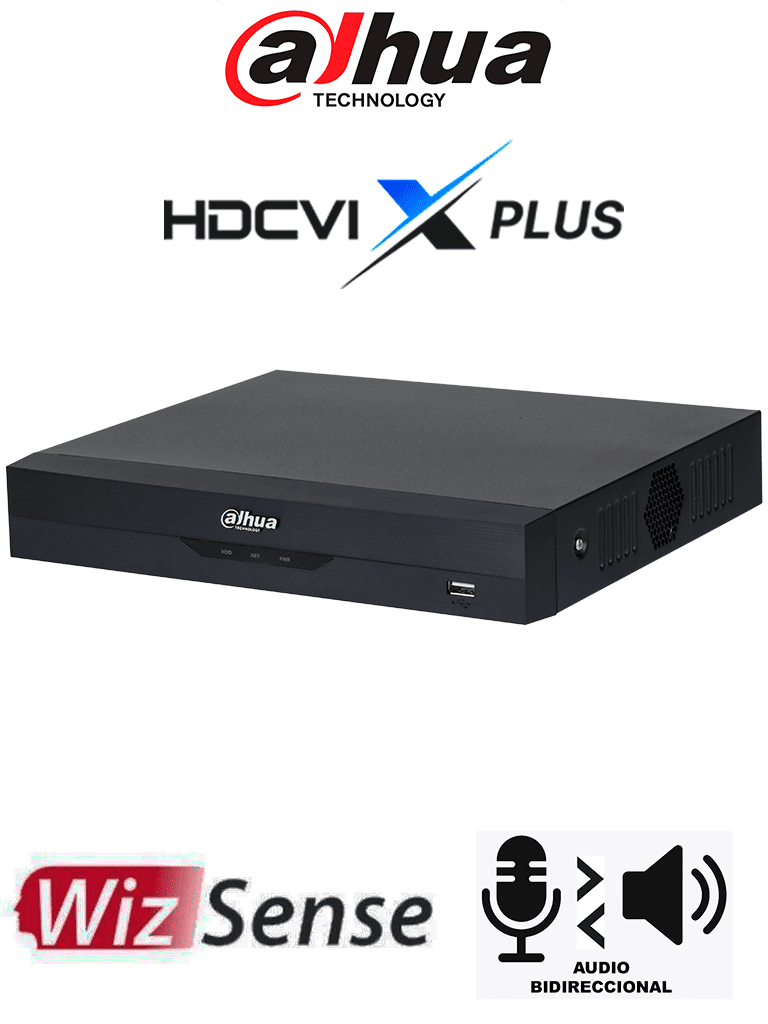DAHUA--DAHUA DH-XVR5108HS-I3/T - DVR de 5MP Lite WizSense/ HDCVI X PLUS/ Audio Bidireccional en 8 Canales/ Soporta 8 canales + 4 IP o 10 Canales IP/ Reconocimiento Facial y Protección Perimetral 1 Canal/ SMD Plus y AcuPick/ Compatible con Dolink Care-