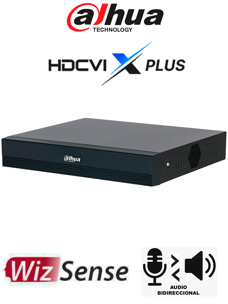 DAHUA--DAHUA DH-XVR1B16H-I/T - DVR de 16 Canales 5MP Lite con WizSense y H.265+/ HDCVI X PLUS/ Audio Bidireccional en los 16 Canales/Soporta 16 canales + 8 IP, o hasta 24 canales IP/ SMD Plus y Búsqueda Int. de Humanos y Vehículos/Compatible con Dolink Care-