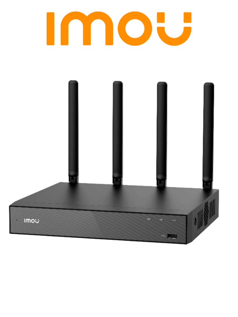 IMOU--IMOU NVR-N118W-8A0E NVR WIFI 18 Canales, Disco duro de 3.5 pulgadas hasta 16T, micrófono y altavoz integrados, cuatro antenas 2,4 G/5 G Wi-Fi 6, aplicación IMOU HDMI/VGA, emparejamiento automático.-