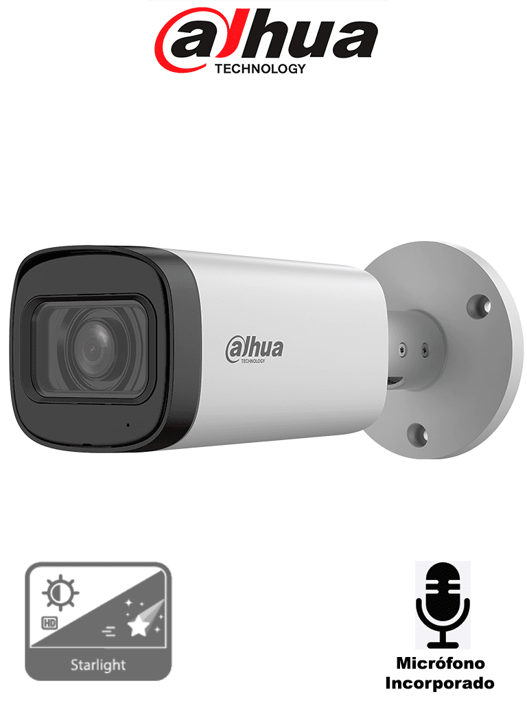 DAHUA--DAHUA DH-HAC-HFW1500RN-Z-A-27135-S3-DIP - Cámara Bullet de 5 Megapíxeles/ Lente Motorizado de 2.7 a 12 mm/ Micrófono Integrado/ IR de 60 Mts/ Metálica/ IP67/ BLC/HLC/DWDR/-