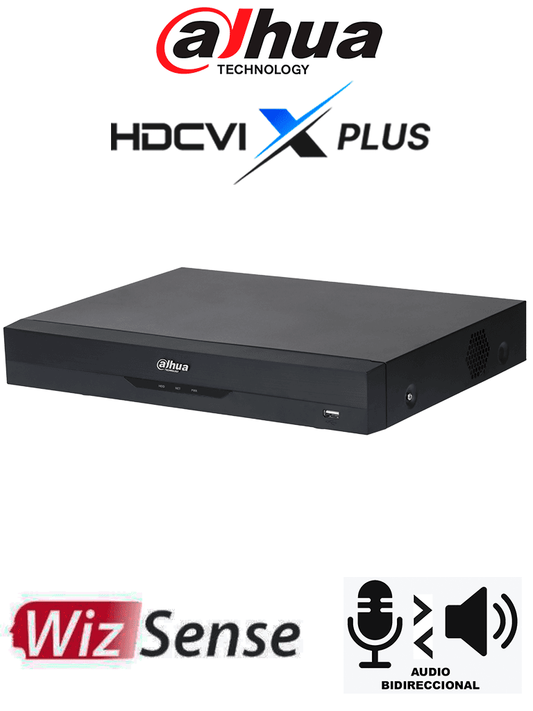 DAHUA--DAHUA DH-XVR5116H-4KL-I3/T - DVR de 16 Canales 4K WizSense/ HDCVI X PLUS/ Audio Bidireccional/ 16 Canales + 16 IP/ Hasta 32 Ch IP/ 2 Canales de Reconocimiento Facial/ SDM Plus/ Codificación con IA/ 1 Bahía de Disco Duro/ Funciones IoT & POS/-
