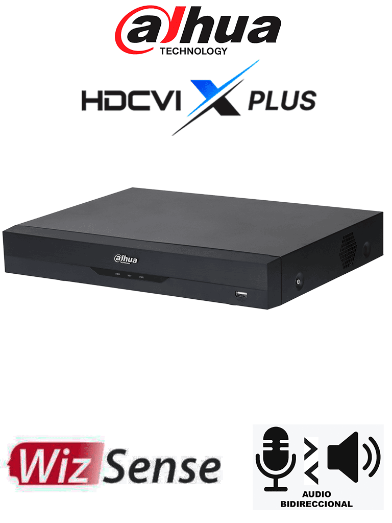 DAHUA--DAHUA DH-XVR5116HE-4KL-I3/T - DVR 16 Canales 4K WizSense/ HDCVI X PLUS/ Audio Bidireccional/ Reconocimiento Facial/ SMD Plus/ Protección Perimetral/ Entradas y Salidas de Alarma/ 16 Canales más 16 Canales IP/ Compatible con Dolink Care-