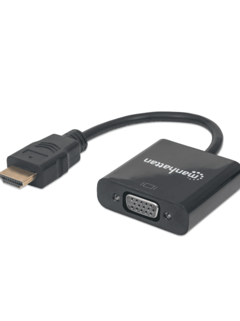MANHATTAN 151467 - Convertidor HDMI a VGA/ Puerto HDMI Macho a VGA hembra/  Imágenes en Alta Definición en Monitor VGA/ 