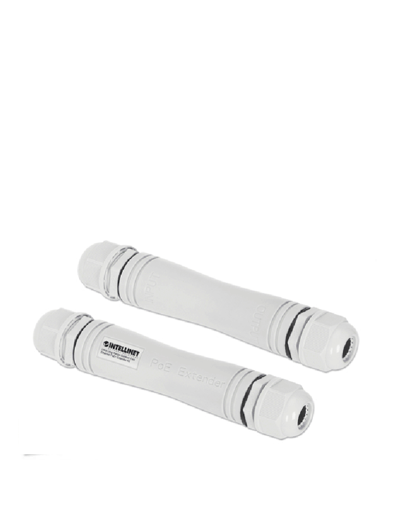 INTELLINET 561952 - Extensor PoE de 100m / 30W maximo/ Para exteriores P67 / Ideal para instalaciones de camaras IP /