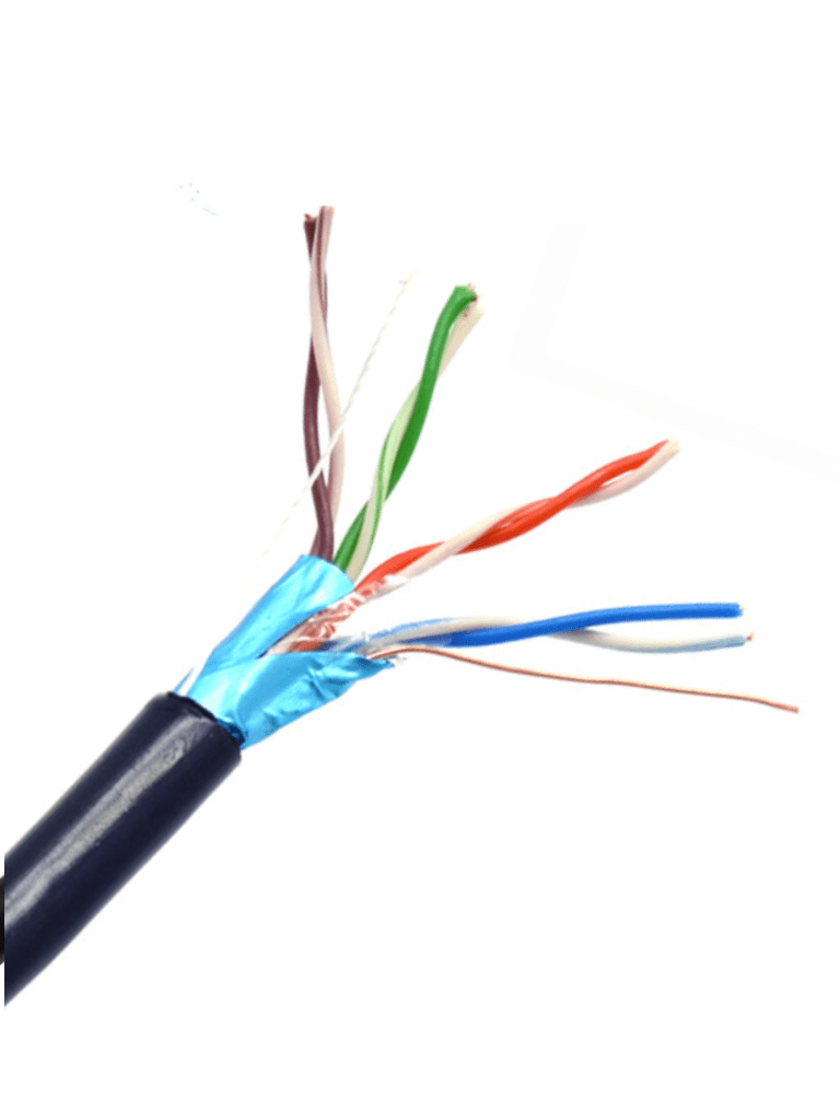 SAXXON OFTPCAT5ECOPE150N - Bobina de Cable FTP Cat5e 100% Cobre/ 150 Metros/ Blindado/ Color Negro/ Uso Exterior/ Ideal para Cableado de Redes de Datos y Video/ Cert ISO9001/ UL / RoSH/