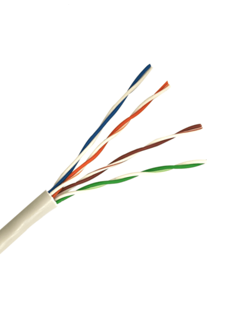 SAXXON OUTP5ECOP100BC - Bobina de Cable UTP Cat5e 100% Cobre/ 100 Metros/ Color Blanco/ Uso Interior/ 4 Pares/ Soporta Pruebas de Rendimiento/ Ideal para Cableado de Redes y Video/