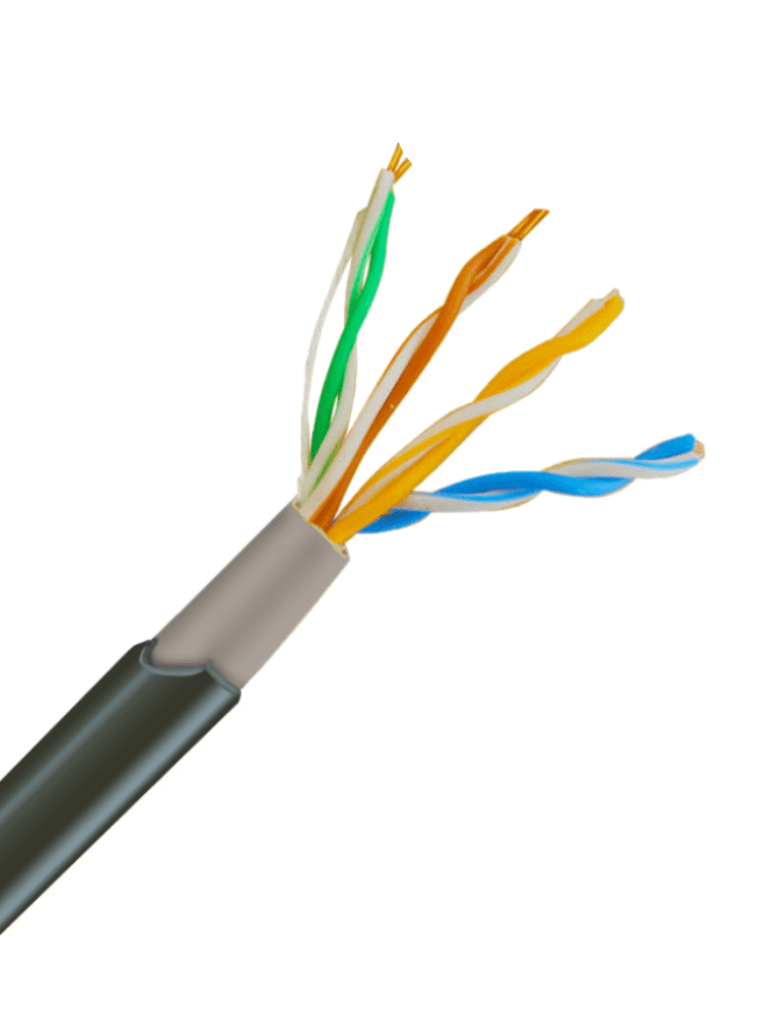 SAXXON OUTPCAT5ECOPEXT100 - Bobina de 100 Metros de Cable UTP Cat5e 100% Cobre/ Exterior con Doble Forro/ Color Negro/ Ideal para Cableado de Redes de Datos y Video/