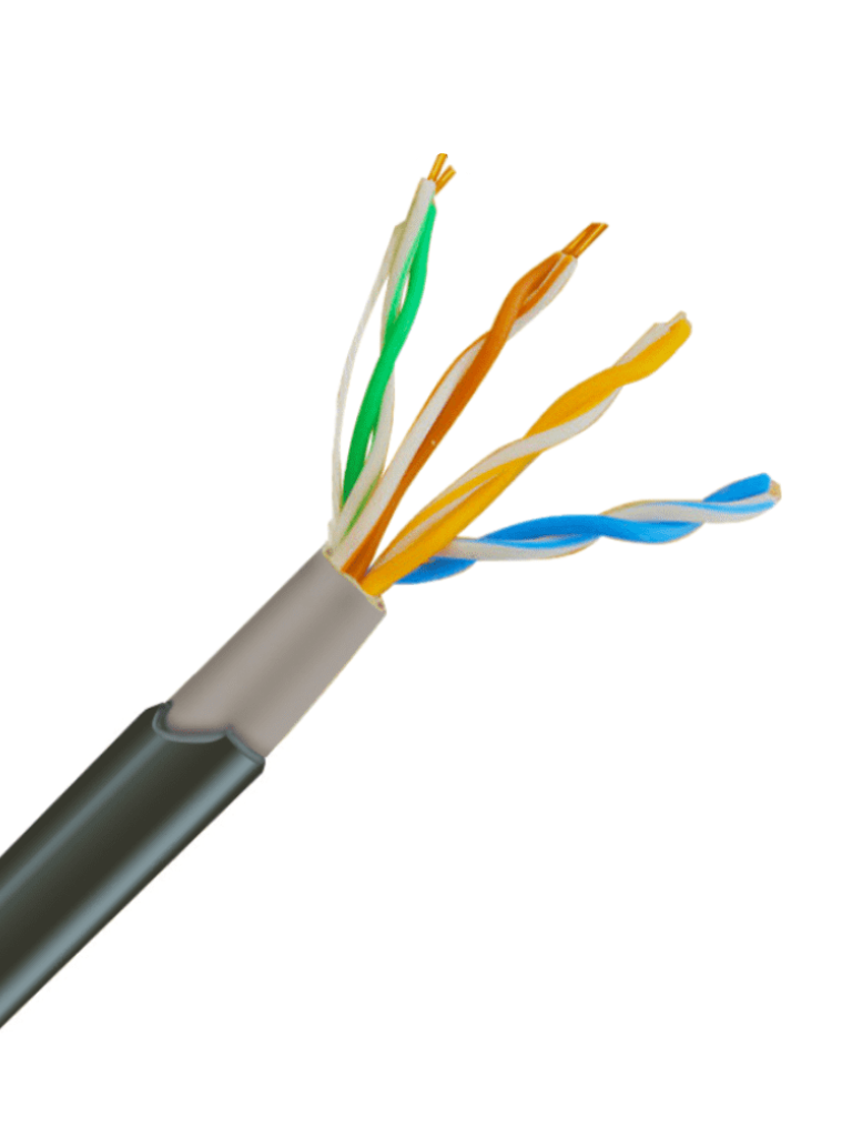 SAXXON OUTPCAT5ECOPEXT - Bobina de Cable UTP Cat5e 100% Cobre/ 305 Metros/ Exterior con Doble Forro/ Color Negro/ Ideal para Cableado de Redes de Datos y Video/ 