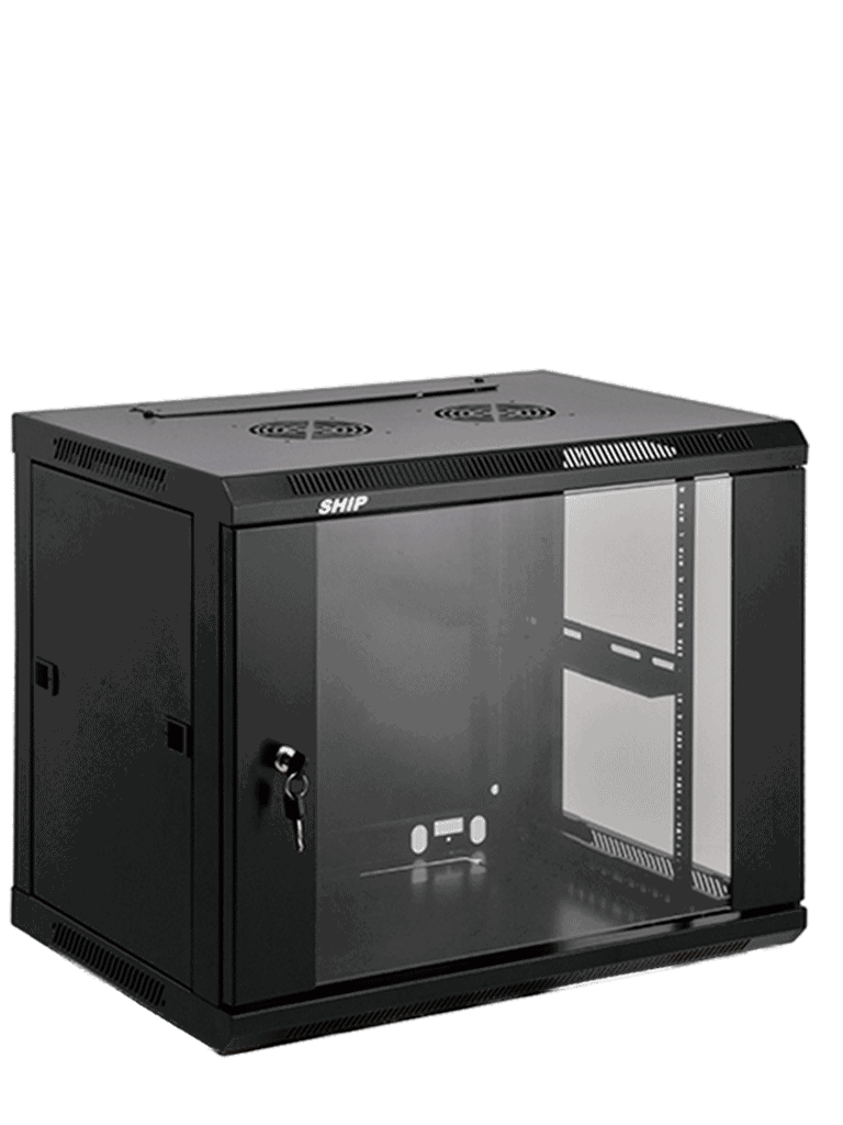 SAXXON SA660901 - Gabinete de pared / 9 UR / Fijo / Capacidad de carga de 60  Kg / Ancho 600 mm x profundidad 600 mm x alto 500 mm