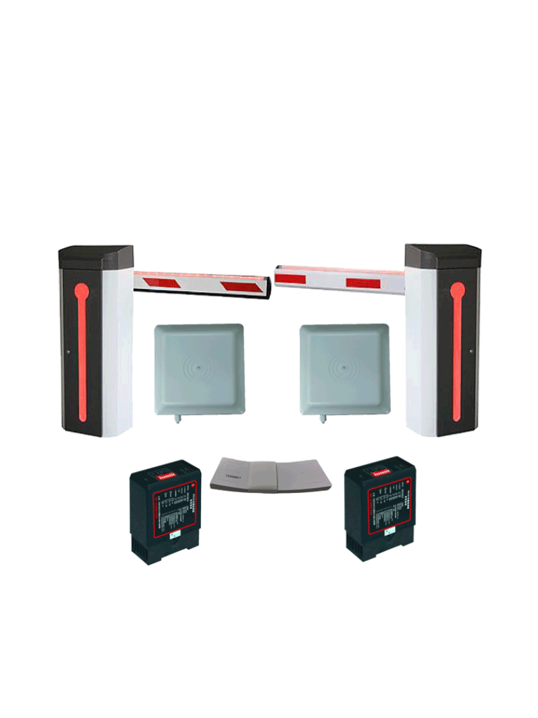 Wejoin WEJPAK6- Paquete para Control de Acceso Vehicular / 2 barreras Wejoin WJDZ120L34, WJDZ120R34/ 2 Lectoras Saxxon SAXR2656 / 2 sensores de masa Wejoin WJDG102 / 100 Tag de Papel adherible SAXXON THF02