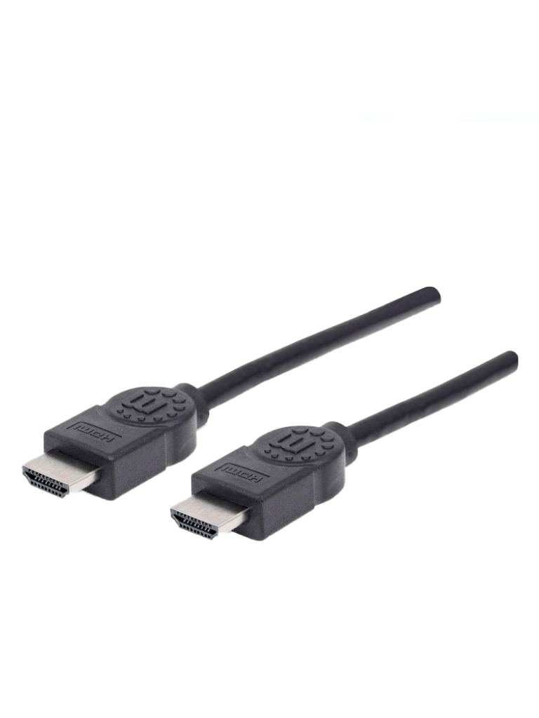 MANHATTAN 323215- Cable HDMI de Alta Velocidad de 2 Metros/ Resolución 4k@30Hz/ Soporta 3D y Canal de Ethernet de 100 Mbps/ Soporta Canal de Retorno de Audio (ARC)/ Blindado para Reducir Interferencia/ 