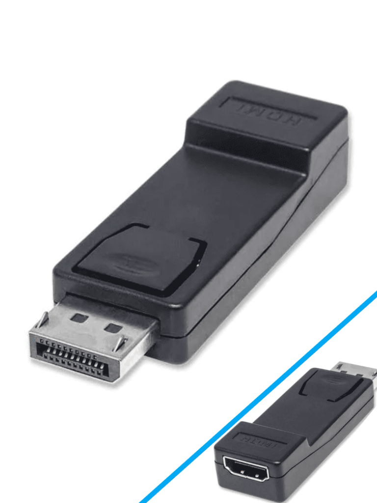 MANHATTAN 151993 - Adaptador DisplayPort a HDMI Pasivo/ Conectores DisplayPort Macho / HDMI Hembra/ Soporta Aplicaciones de Gran Ancho de Banda Hasta 10.8 Gbps/ Resoluciones de Hasta 1920x1200@60Hz/
