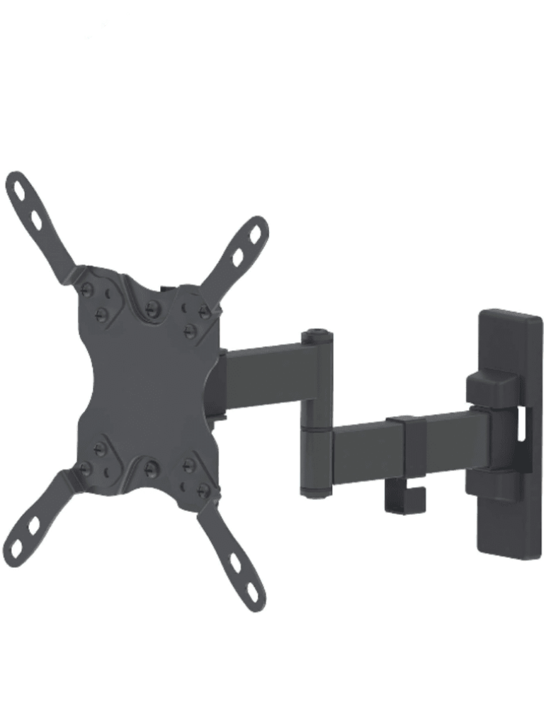 MANHATTAN 461405 - Soporte para Pantallas de 13 a 42 Pulgadas/ 20 Kg de Carga/ Brazo Articulado Doble/ Distancia a la Pared de Hasta 27.3 cm/ Acero Solido/ Ajuste de Inclinación y Angulo/ VESA 75/ 100/ 200x100/ 200/
