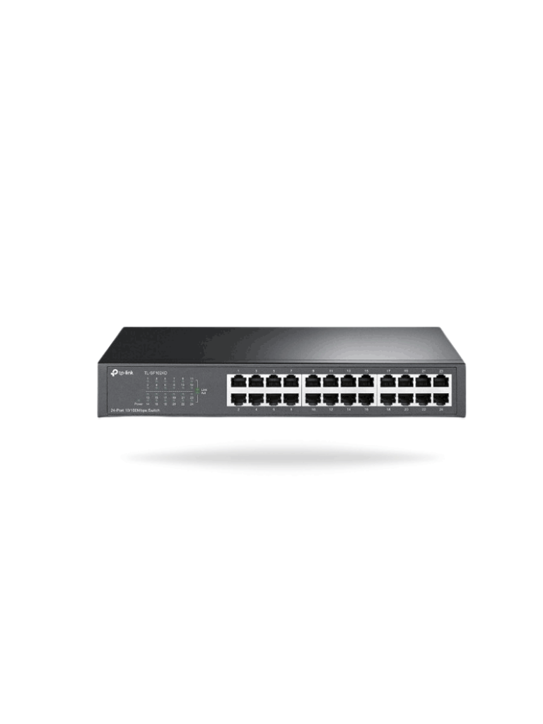 TP-LINK TL-SF1024D - Switch no administrable de 24 puertos 10/100 Mbps para escritorio/rack