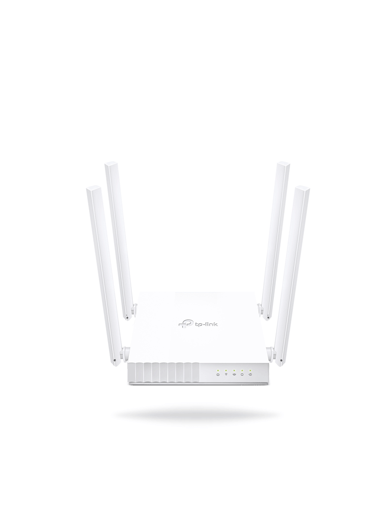 TP-LINK Archer C24 - Ruteador WiFi AC 750Mbps/ 1 Puerto WAN RJ45 Fast Ethernet/ 4 Puertos LAN RJ45 Fast Ethernet/ 4 Antenas Fijas/ Modos de funcionamiento como Enrutador Punto de Acceso y Extensor de red